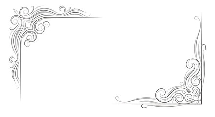 Obraz premium Elegant two different style decorative corner designs for luxurious frames and invitations - Luxury design element with transparent background for elegant invitations cards and premium branding