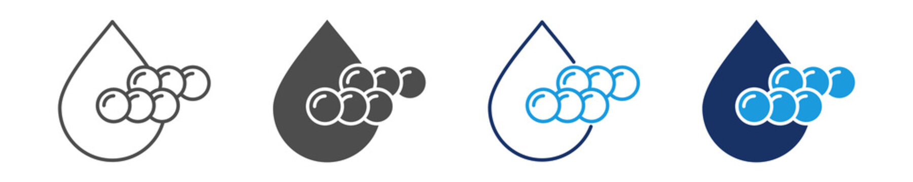 fatty acids icon set multi concept