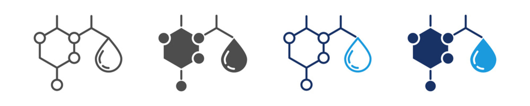 amino acids icon set multi concept