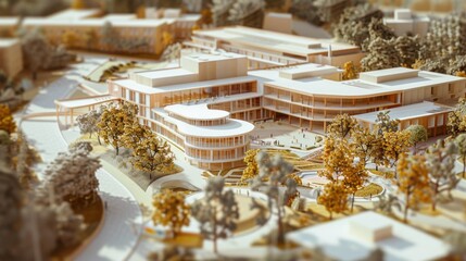 Educational Institution Maquette Display