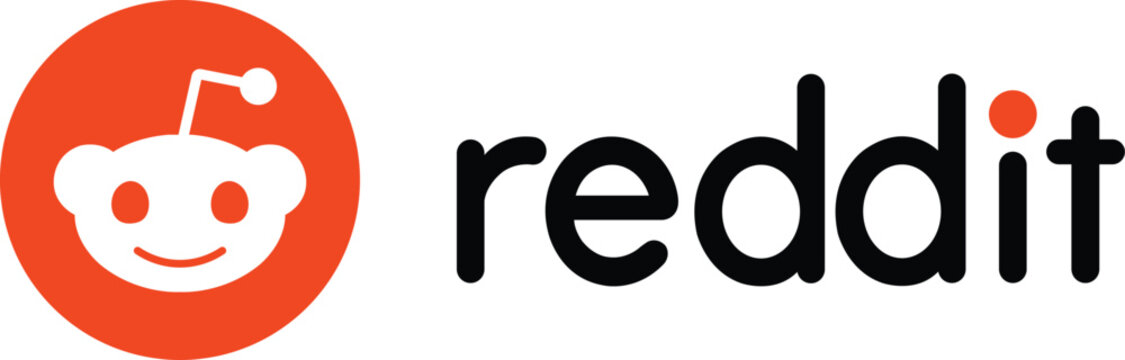 Reddit Social Media Logo and Wordmark Set