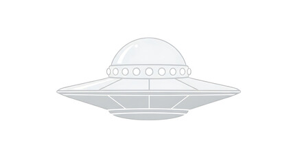Fototapeta premium A futuristic spaceship illustration viewed from the front with a sleek, metallic design
