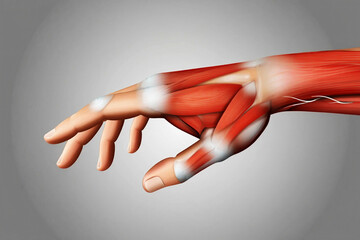Amyotrophic Lateral Sclerosis Human hand anatomy showing muscles tendons and bones