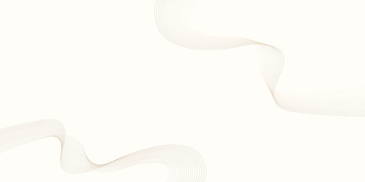 Wave line background with smooth shape. Beautiful wavy line on a white background. Horizontal banner template. Abstract futuristic template. Chrome technological wallpaper.