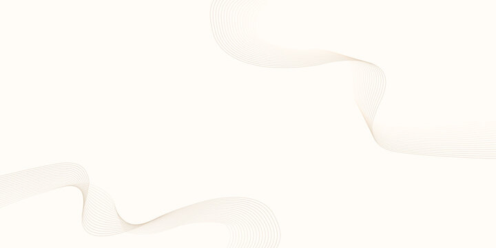Wave line background with smooth shape. Beautiful wavy line on a white background. Horizontal banner template. Abstract futuristic template. Chrome technological wallpaper.