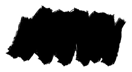 Black Grunge Paint Brush Stroke Vector