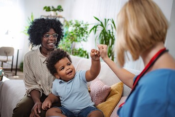 Home visit by family doctor