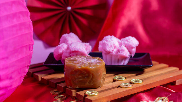 Chinese prosperity cake or Fa Gao (Fortune cake, Lucky cake) and Nian Gao is often made and eaten during Chinese New Year