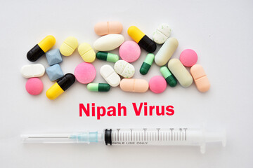 Drugs for Nipah virus treatment, medical concept