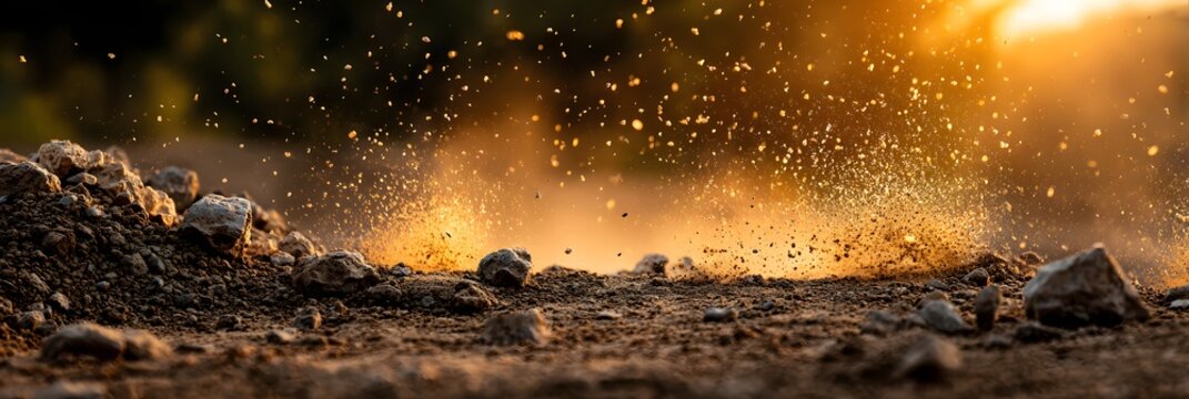 Off-Road Dirt Splash Action Scene &ndash; Adventure Driving, Mud Terrain and Extreme Outdoor Motion Concept