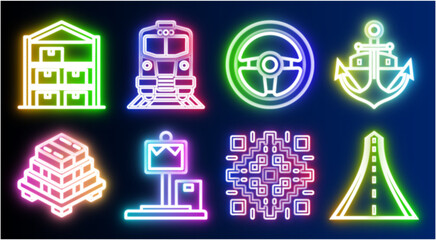 Bright Neon Icons Collection