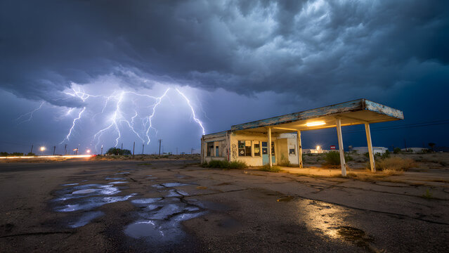 Vineyard Landscape Under Massive Rotating Wall Cloud and Lightning