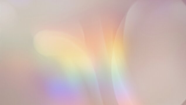 Blending abstract pastel gradient and light bands in studio backdrop, showing soft bokeh shapes