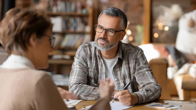 Mobile notary signing papers with a client inside a cozy home offering convenient and reliable document authorization on the go.