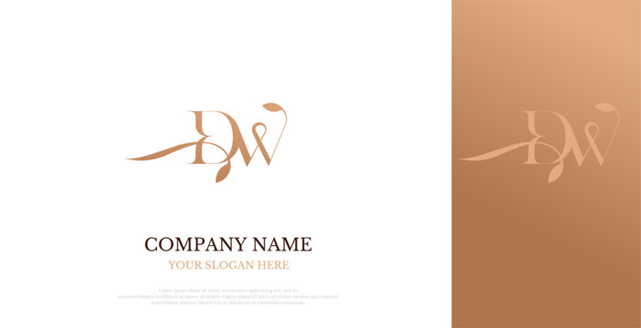 Initial DW Logo Design Elegant