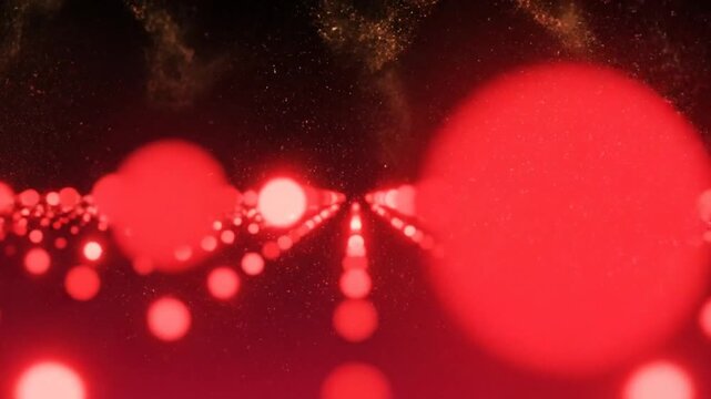 Red Traffic Lights at Night on Road.