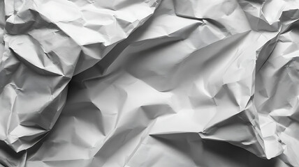 Obraz premium Close-Up of White Wrinkled and Crumpled Paper Texture for Industrial and Artistic Backgrounds
