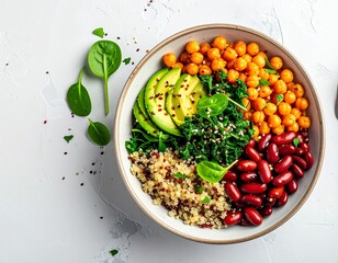 Plant-Based Protein Bowl Top View (No Packaging)
