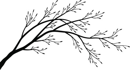Obraz premium Simple Flower Icon Set in Black and White Minimal Style.
