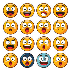 Fototapeta premium Social reaction emoji 