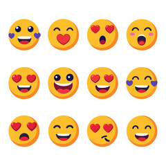 Fototapeta premium Social reaction emoji 