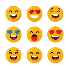 Fototapeta premium Social reaction emoji 