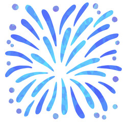 寒色の花火のイラスト ベクター素材