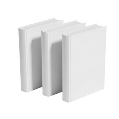 Naklejka premium Three white rectangular objects are standing upright isolated on transparent background