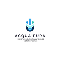 Fototapeta premium Acqua Pura Logo Design Element.