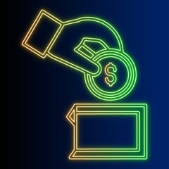 Money Transfer Neon Glow