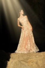 Fototapeta premium Ballerina. graceful woman ballet dancer in beauty dressed