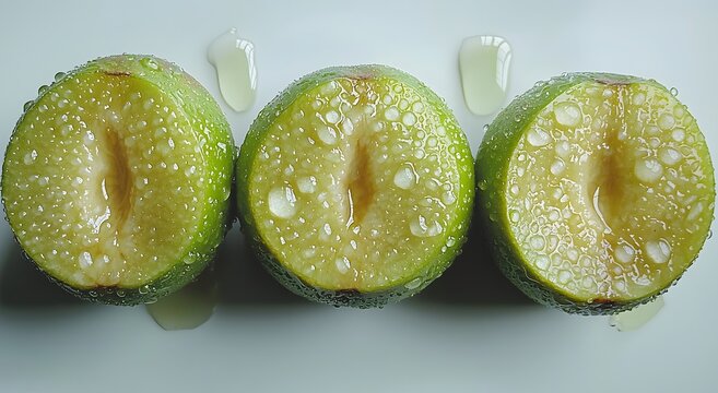 Ripe sapote fruits showing freshness and morning dew on tree picture