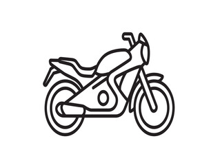 Obraz premium Minimalist line art motorcycle illustration