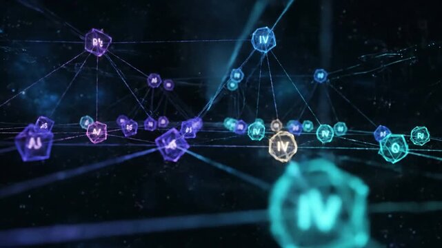 Quantum Data Visualization Illustrates the complex, ethereal flow and processing of quantum information.