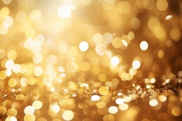 Obraz premium Golden bokeh creating a sparkling abstract background, perfect for festive celebrations