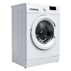 White Front Load Washing Machine Cut-out