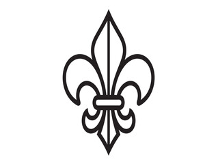 Elegant black and white fleur de lis symbol © Safowan
