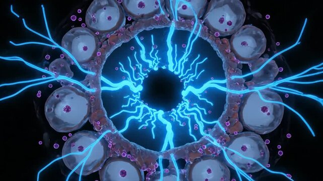 Microscopic Journey Through Eye Retina: 3D Ophthalmic Visualization of Photoreceptors and Optic Nerve