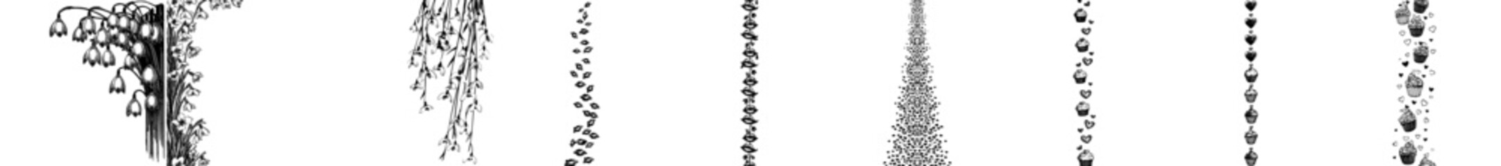 Obraz premium Elegant Border of Hanging Light Bulbs