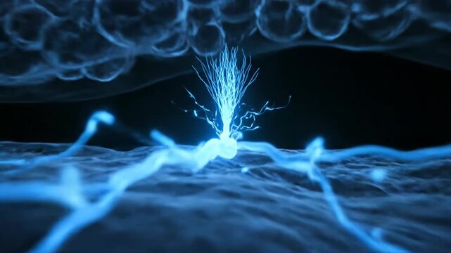 Microscopic Journey Through Retinal Layers and Neural Pathways