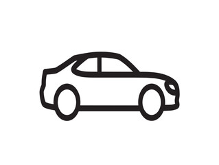 Fototapeta premium Minimalist black and white car vector illustration