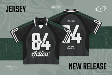 Green black esport jersey mockup isometric illustration © Macrovector