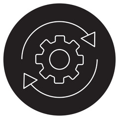 Agile Process icon, Iterative Project Management, Scrum Workflow System, Adaptive Development Cycle, Continuous Improvement Model, vector