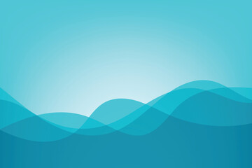 Obraz premium Abstract Blue Wave Background with Modern Curved Shapes