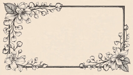 frame with floral ornament