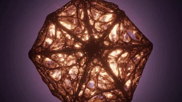 Warm Polyhedral Illumination Ethereal energy flow