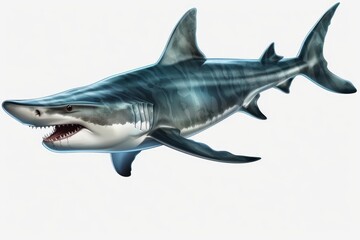 Obraz premium Tiger shark illustration isolated on a white background