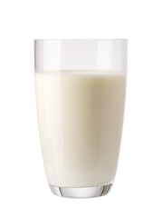 Glass of fresh milk with transparent background