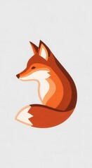 Obraz premium Stylized profile portrait of a cunning wild canine rendered in warm earthy tones