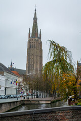 Naklejka premium Holiday and cultural landscape in Bruges, Belgium